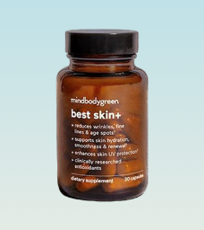 mindbodygreen Best Skin+ supplement bottle