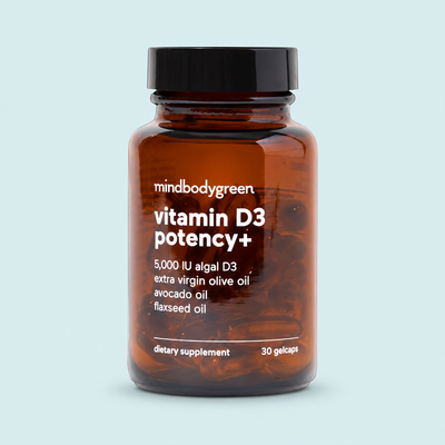 mindbodygreen vitamin D3 potency+ supplement bottle