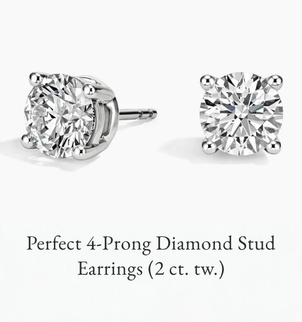 Perfect 4-Prong Diamond Stud Earrings (2 ct. tw.)