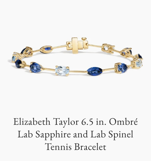 Elizabeth Taylor 6.5 in. Ombré Lab Sapphire and Lab Spinel Tennis Bracelet